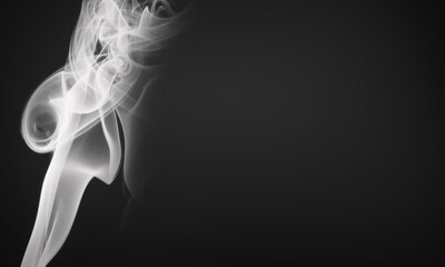 Obraz premium Fondo de humo blanco sobre fondo negro