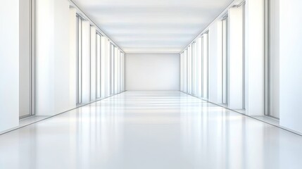 Fototapeta premium Bright Empty Hallway with Minimalist Design