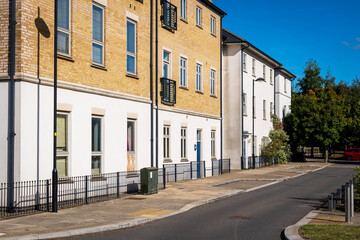 traditional detached house within residential estate in England UK