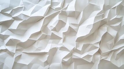 Obraz premium Textured Crumpled White Paper Background