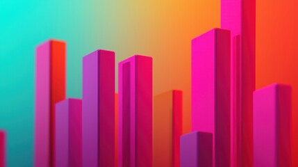 Fototapeta premium Corporate Financial Forecast Data Visualization Chart