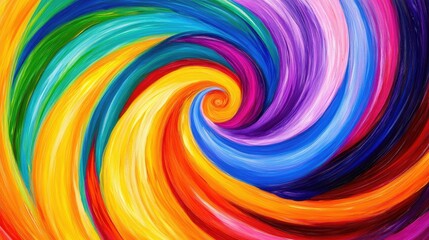 Vibrant swirls of color in abstract art
