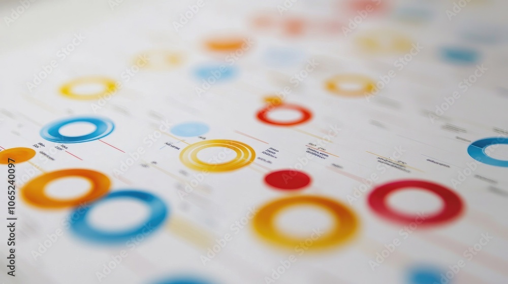 Poster colorful data visualization abstract background
