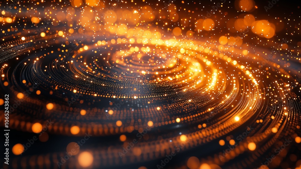 Poster Circular Data Points in 3D Formation