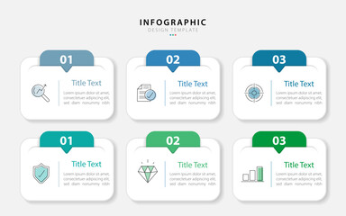Infographic template. 6 Step timeline journey, Flat simple infographics design template. presentation graph. Business concept with numbers 6 options or steps vector illustration.	