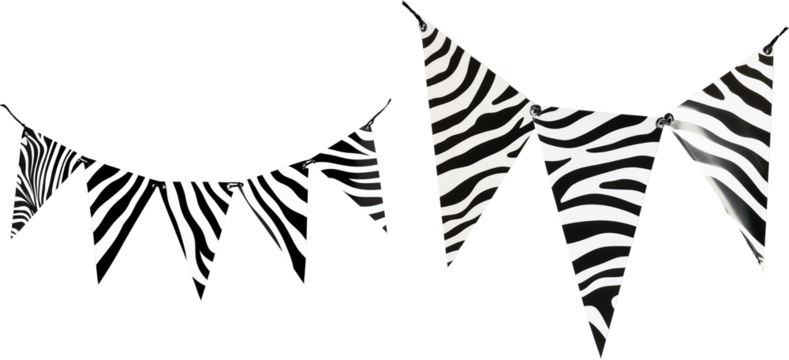 Triangle Flag isolated on transparent background Flag Zebra pattern png, celebration
