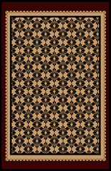 Muslim prayer rug illustration design. Islamic decorative ornament. textile products and card design.