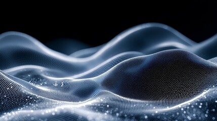 Obraz premium Curved Lines and Dots in Abstract Light Formation