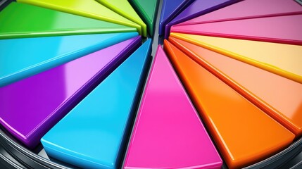 Obraz premium Colorful Pie Chart Segments for Data Representation