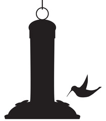 Fototapeta premium Hummingbird in Silhouette