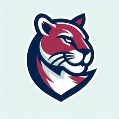 Fototapeta premium sports team logo, basketball/high school sports, cougar cougars