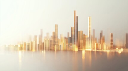 Obraz premium Minimalist Economic Forecast with Soft Background