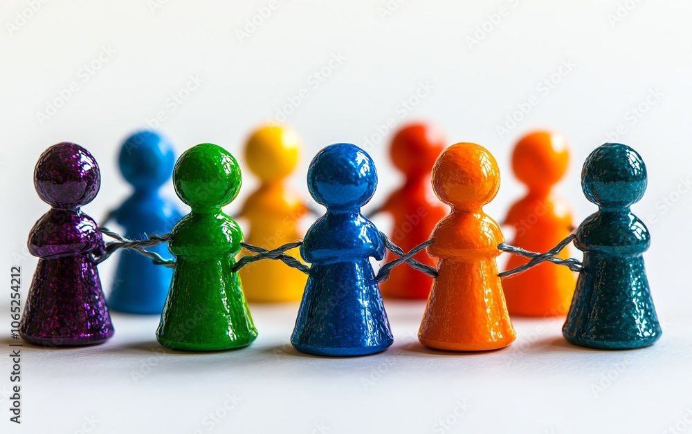 Fototapete simple yet impactful image of a network of people linked by lines