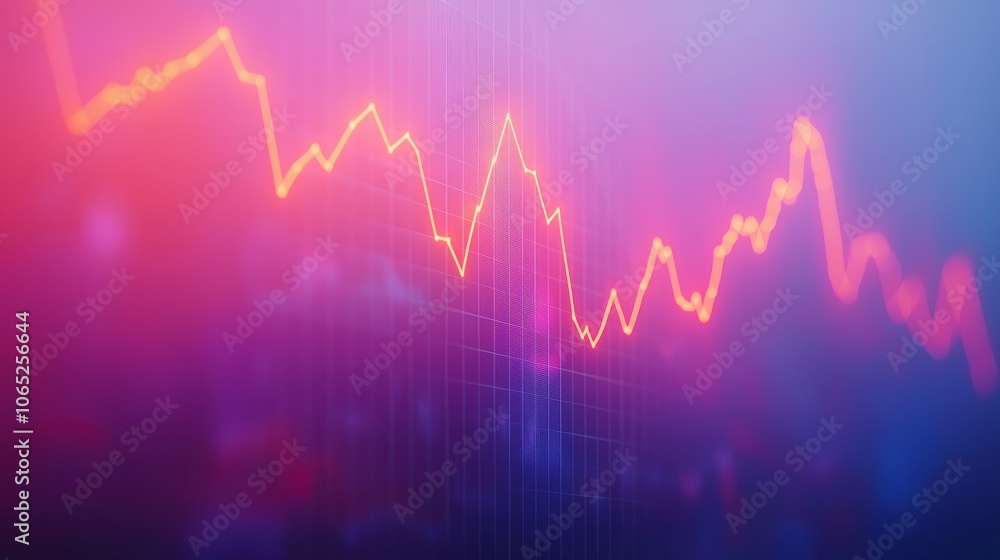 Poster minimalist gradient graph forecast visual