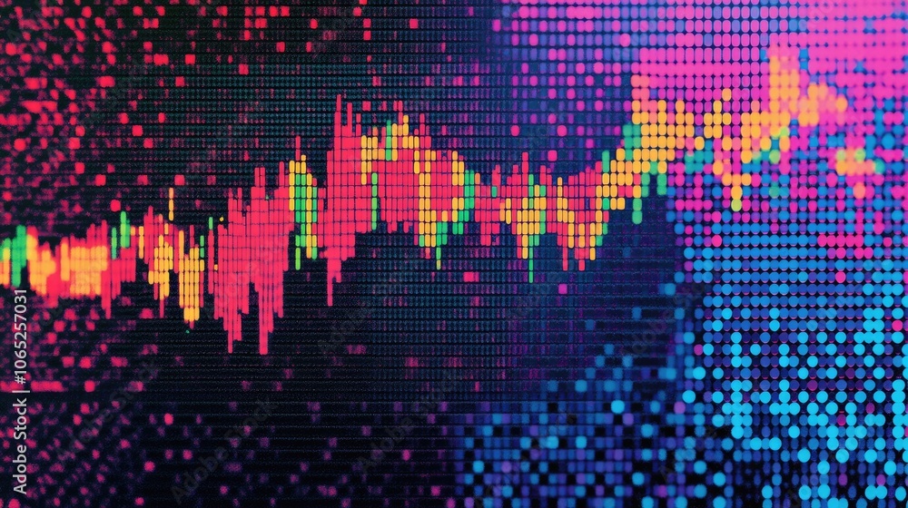 Poster colorful abstract data visualization background