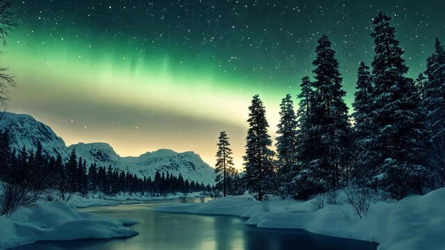 Northern Lights Over Snowy River