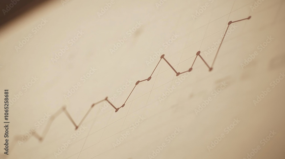 Poster trend analysis with graph on paper background