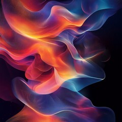 Fototapeta premium Abstract Concept of Idea Evolution in Colorful Waves