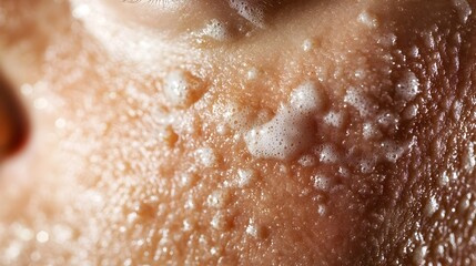 Fototapeta premium Close-Up Skin Rash Highlighting Environmental Health Effects from Chemical Exposure