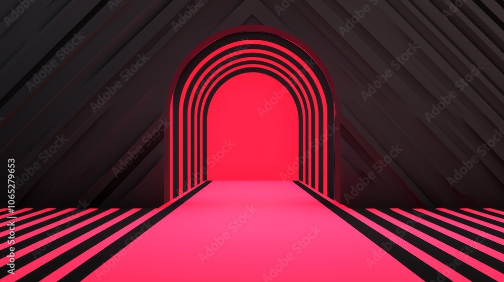 Poster explore the intriguing intersection of geometry and color in modern architectural design