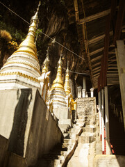 KALAW, MYANMAR - the streets of Kalaw early in the morning are populated by people who start the...