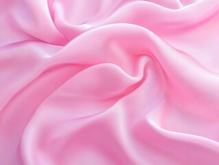Obraz premium A soft pink fabric background with clean minimalist lines, creating an elegant and uncluttered design perfect for modern, peaceful aesthetics.AI Generation