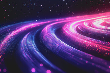 Obraz premium Abstract Curved Light Effect on Dark Background