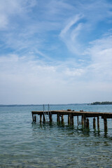 Fototapeta premium wooden pier in the sea