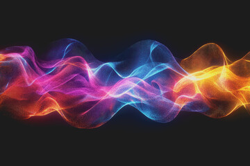 Obraz premium Abstract Neon Waves in Colorful Soft Tones