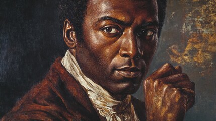 Portrait of a Determined Individual Inspired by Historical Context