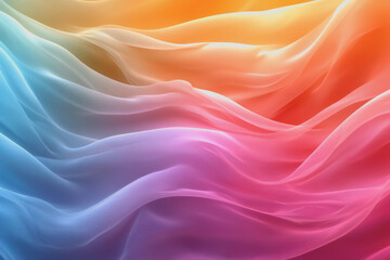 Obraz premium Colorful Abstract Waves in Soft Neon Tones