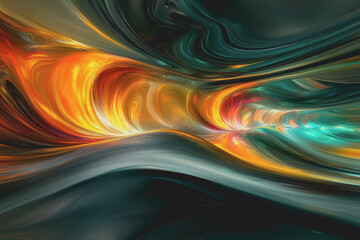 Colorful Abstract Waves with Soft Curves