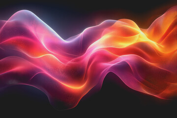 Obraz premium Colorful Abstract Wave in Soft Neon Tones