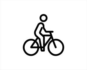 cyclist on a white background
