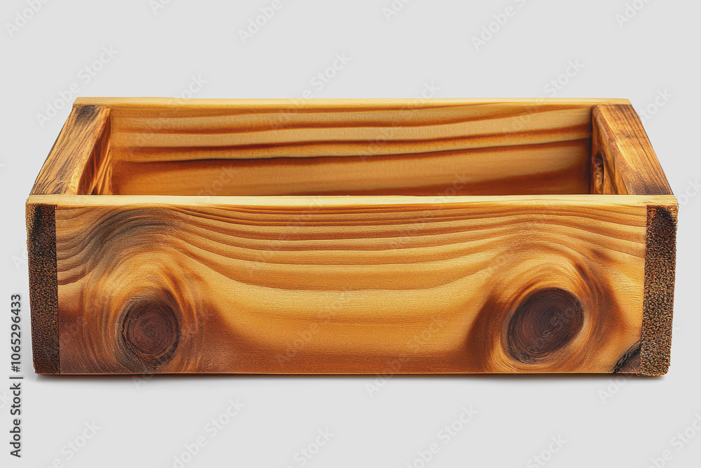 Poster smooth pine crate for storage side view