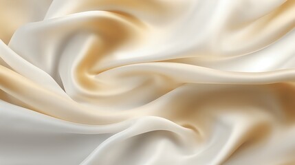 Obraz premium Elegant Satin Fabric in Soft Cream and Ivory Tones
