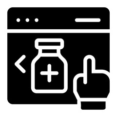 online pharmacy glyph icon