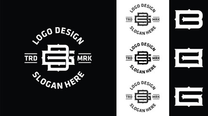 B C G  monogram logo vector design