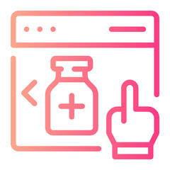 Obraz premium online pharmacy gradient icon