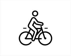 Obraz premium silhouette of a person riding a bicycle