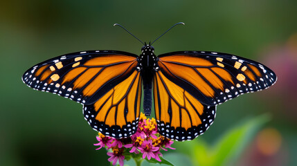 Vibrant Monarch on Wildflower: A Glimpse of Nature&rsquo;s Beauty