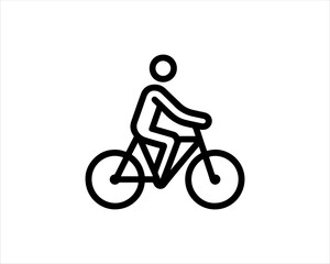 Obraz premium cyclist on a white background