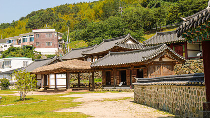 Fototapeta premium Sebyeonggwan Government Office Korean traditional architecture in Tongyeong, Korea