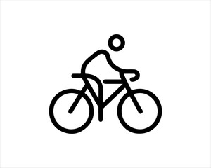 Obraz premium silhouette of a cyclist