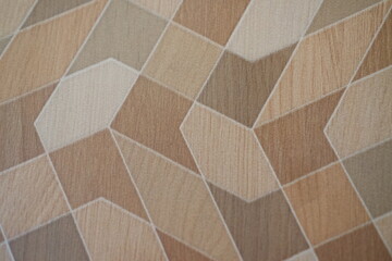 Hexagonal Wood Texture Design. selective focus