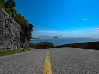 Empty road to the beach