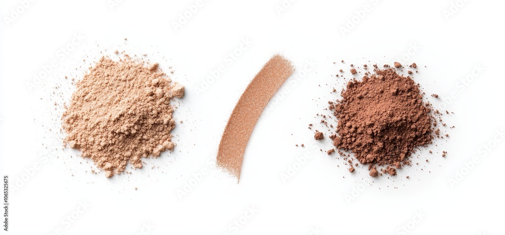 Poster in different shapes and borders, ground coffee beans or chocolate powder can be seen in this set of 