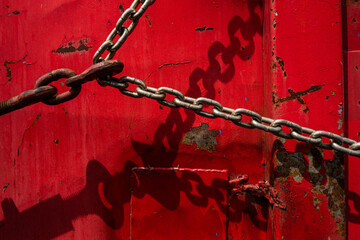 rusty metal chain