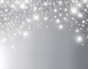 Realistic vector Silver background. Shiny Silver horizontal backdrop Glittering backround.