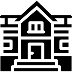 Vector Icon Villa, Property, Real Estate, Building, House, Home